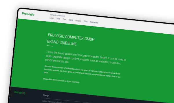 Typografie des ProLogic Corporate Designs