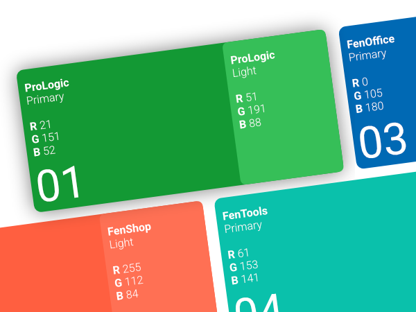 Farbwelt des ProLogic Corporate Designs